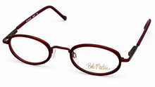 Load image into Gallery viewer, Bob Mackie Mens Red Oval Metal Eyewear Frame. BM 853. 46mm
