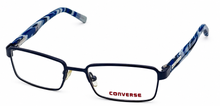 Load image into Gallery viewer, Converse Big Kids  Blue Gun Ophthalmic Soft Rectangle Metal Frame K012  47mm
