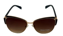 Load image into Gallery viewer, Kenneth Cole Reaction Womens Black Gold Metal Cateye Sunglass KC1352. 52F
