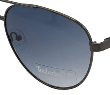 Load image into Gallery viewer, Timberland Gunmetal Mens Metal Aviator Sunglass, Blue Mirror Lens TB7210. 8X
