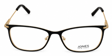 Load image into Gallery viewer, Jones New York Black Mens Metal Rectangle Eyewear Frame, J489. 56mm
