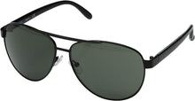 Load image into Gallery viewer, Timberland Men Shiny Black Sunglass Metal Aviator, Green Lens TB7141 1N
