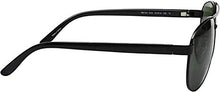 Load image into Gallery viewer, Timberland Men Shiny Black Sunglass Metal Aviator, Green Lens TB7141 1N
