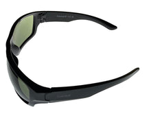 Load image into Gallery viewer, Timberland Sunglass Mens Shiny Black Plastic Wrap, Green Lens TB7266. 1N
