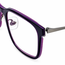 Load image into Gallery viewer, Jones New York Men's Purple Rectangle Plastic Reading Glass J773. 56mm 2.5X
