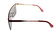 Load image into Gallery viewer, Converse Mens Flat Front Mount Rose Gold Metal Shield Sunglass, Gold Flash Lens H119
