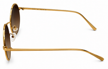 Load image into Gallery viewer, Kenneth Cole Reaction Mens Sunglass Round Gold Metal Gradient Lens KC1321 32F
