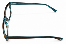Load image into Gallery viewer, Jones New York Plastic Rectangle Eyewear Frame, Brown Blue J753. 52mm
