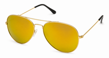 Load image into Gallery viewer, Tony Hawk Mens Sunglass Classic Gold Metal Aviator, Yellow Mirror Lens TH47 3
