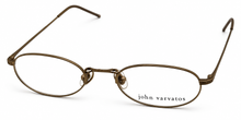 Load image into Gallery viewer, John Varvatos Eyeglasses Oval Men Gold Metal Eyewear Frame V127 48mm
