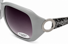 Load image into Gallery viewer, Ellen Tracy Womens Sunglass Blue Plastic Rectangle Smoke Gradient Lens ET514 3

