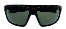 Load image into Gallery viewer, Timberland Sunglass Mens Shiny Black Plastic Wrap, Green Lens TB7266. 1N
