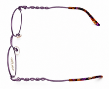 Load image into Gallery viewer, Bob Mackie Violet Soft Oval Eyewear Stainless Steel Metal Frame, BM 818 50mm
