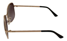 Load image into Gallery viewer, Kenneth Cole Reaction Shiny Gold Womens Square Metal Sunglass KC1359. 32B
