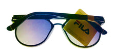 Load image into Gallery viewer, Fila Mens Black Blue Gold Front Soft Round Sunglass SF9284 Z42
