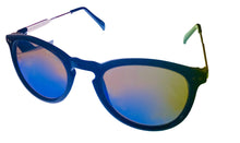Load image into Gallery viewer, Lucky Brand Unisex Black Round Plastic Sunglass, Blue Lens Capitan
