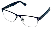 Load image into Gallery viewer, John Varvatos Rectangle Mens Navy Rimless Metal Eyewear Frame V181. 54mm
