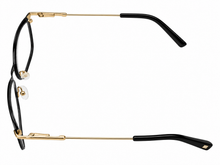 Load image into Gallery viewer, Jones New York Black Mens Metal Rectangle Eyewear Frame, J489. 56mm
