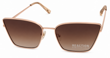 Load image into Gallery viewer, Kenneth Cole Reaction Cateye Sunglass Rose Gold, Brown Lens KC1421 28T
