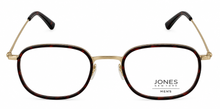 Load image into Gallery viewer, Jones New York Mens Square Tortoise Gold Metal Eyewear Frame, J360. 49mm

