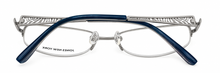 Load image into Gallery viewer, Jones New York Silver Mens Metal Rectangle Rimless Eyewear Frame, J460. 52mm
