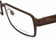 Load image into Gallery viewer, John Varvatos Eyeglasses Rectangle Men Brown Eyewear Frame V133. 55mm
