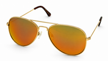 Load image into Gallery viewer, Tony Hawk Mens Sunglass Classic Gold Metal Aviator, Orange Lens TH47 1
