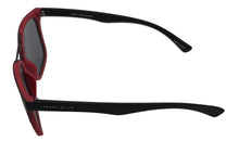 Load image into Gallery viewer, Perry Ellis Mens Sunglass Black Red Plastic Square, Solid Smoke Len PE84 2
