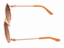 Load image into Gallery viewer, Guess Sunglass Womens Rose Gold Oversized Square Brown Gradient Lens GO00005 28F

