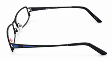 Load image into Gallery viewer, New Balance Unisex Eyeglass Metal Rectangle Frame #392 Black / Blue 51mm
