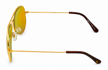 Load image into Gallery viewer, Tony Hawk Mens Sunglass Classic Gold Metal Aviator, Yellow Mirror Lens TH47 3
