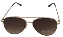 Load image into Gallery viewer, Kenneth Cole Reaction Mens Shiny Gold Metal Aviator Sunglass KC1386 32F
