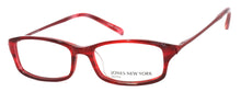 Load image into Gallery viewer, Jones New York Ophthalmic Plastic Rectangle Eyewear Frame, J213 Red. 47mm
