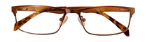 Load image into Gallery viewer, TONY HAWK Mens Light Brown Rectangle Metal Eyewear Frame 507 1 53mm
