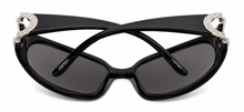 Load image into Gallery viewer, Esprit Women's Sunglasses Plastic Large Rectangle Wrap Black ET19291 538
