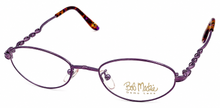 Load image into Gallery viewer, Bob Mackie Violet Soft Oval Eyewear Stainless Steel Metal Frame, BM 818 50mm
