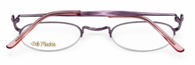 Load image into Gallery viewer, Bob Mackie Mens Satin Violet Round Rimless Metal Eyewear Frame. BM 854. 47mm
