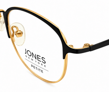 Load image into Gallery viewer, Jones New York Mens Stainless Steel Metal Square Eyewear Frame, J150 Black. 47mm
