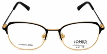 Load image into Gallery viewer, Jones New York Mens Stainless Steel Metal Square Eyewear Frame, J150 Black. 47mm
