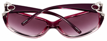 Load image into Gallery viewer, Esprit Womens Sunglass Violet Fade Rectangle Plastic, Gradient Lens 19314 577
