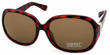 Load image into Gallery viewer, Esprit Womens Sunglass Brown Square Plastic, Brown Lens 19312 532
