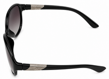 Load image into Gallery viewer, Ellen Tracy Womens Sunglass Black Plastic Rectangle, Gradient Lens ET 552. 3

