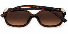 Load image into Gallery viewer, Guess Sunglass Womens Dark Havana Oversized Square Plastic, Gradient GF0425. 52F
