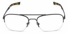 Load image into Gallery viewer, John Varvatos Mens Eyeglass Rimless Rectangle Gunmetal / Metal V115 54mm
