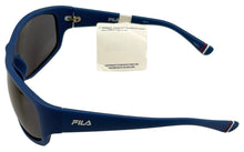 Load image into Gallery viewer, Fila Mens Matte Blue Rectangle Plastic Wrap Sunglass SF9347 0C03

