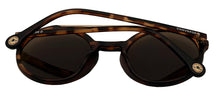 Load image into Gallery viewer, Converse Womens Matte Tortoise Plastic Round Sunglass, Blue Flash Lens H086 Converse
