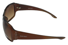 Load image into Gallery viewer, Ellen Tracy Womens Mocha Plastic Rectangle Sunglass, Gradient Lens 521 3
