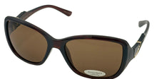 Load image into Gallery viewer, Ellen Tracy Women's Brown Plastic Rectangle Sunglass ET551 2

