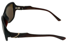 Load image into Gallery viewer, Ellen Tracy Women's Brown Plastic Rectangle Sunglass ET551 2

