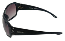 Load image into Gallery viewer, Ellen Tracy Womens Black Plastic Rectangle Sunglass, Gradient Lens 521 2
